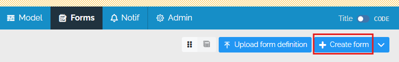 create form button