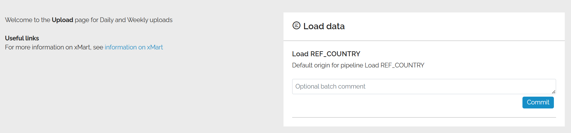 Image showing the configured Simple Upload Page