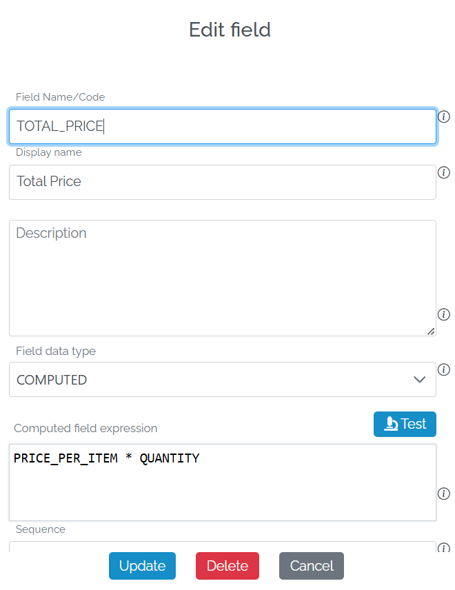 Image showing a calculated field with the cursor over the i button and the formula displayed