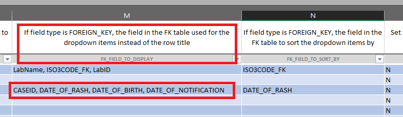 configure multiple fields to appear in selector