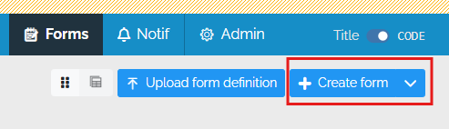 create form button