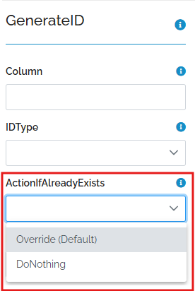 GenerateID action if already exists