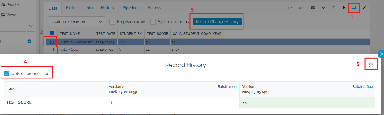 record change history