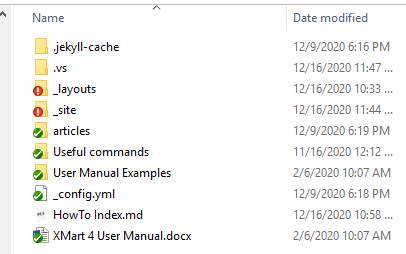 Image showing the jekyll folders